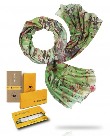 Палантин Женский SN40-PRINTEMPS/MER.BLEUE